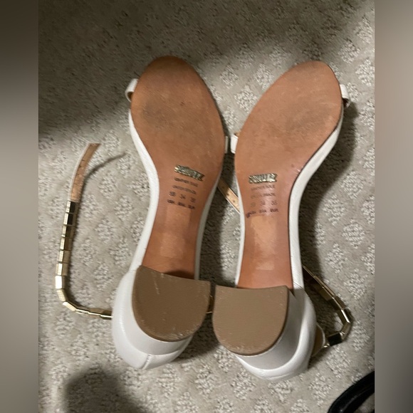SCHUTZ White Ankle Strap Heels - Picture 3 of 5
